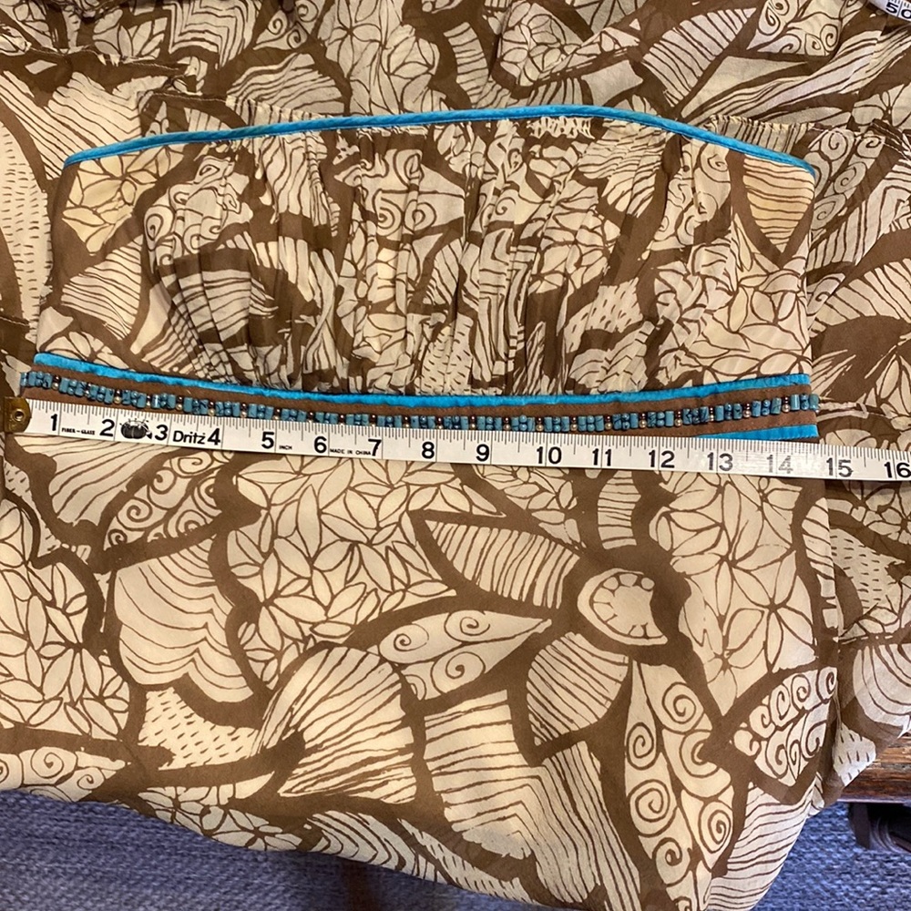 Tropical Strapless Silk Dress - Picture 13 of 14
